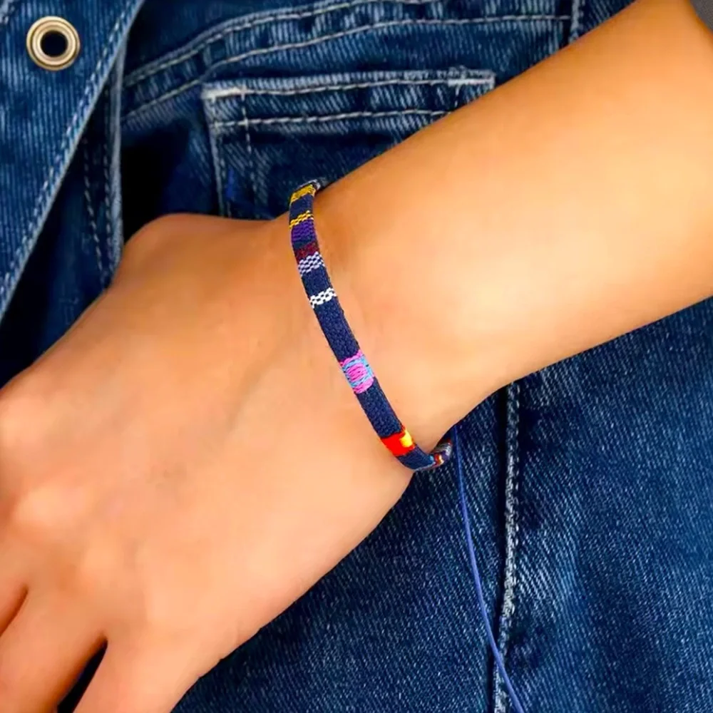 12 Colorful Woven Friendship Bracelets - Picture 3 of 5